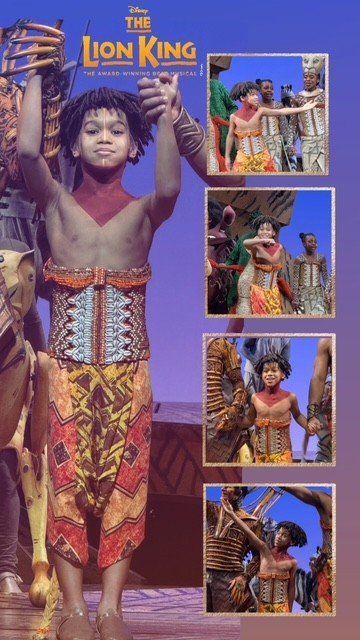Kaylen as Young Simba in The Lion King